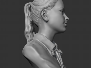 hd girl bust a 3d print model 3D 打印模型