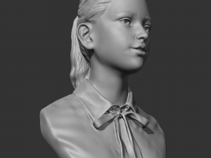 hd girl bust a 3d print model 3D 打印模型