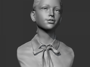 hd girl bust a 3d print model 3D 打印模型