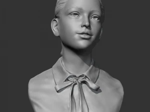 hd girl bust a 3d print model 3D Print Model