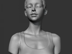 hd girl bust b 3d print model 3D Print Model