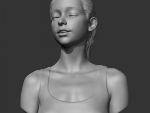 hd girl bust b 3d print model 3D Print Model