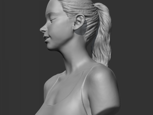 hd girl bust b 3d print model Modèles 3D en vedette