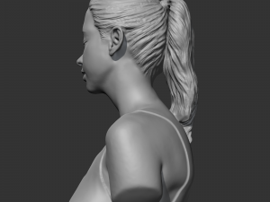 hd girl bust b 3d print model Modèles 3D en vedette