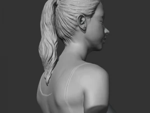 hd girl bust b 3d print model 3D Print Model