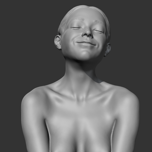 hd girl bust c 3d print model 3D Druckmodell .c4d .max .obj .3ds .fbx .stl .blend