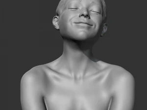 hd girl bust c 3d print model 3D Print Model