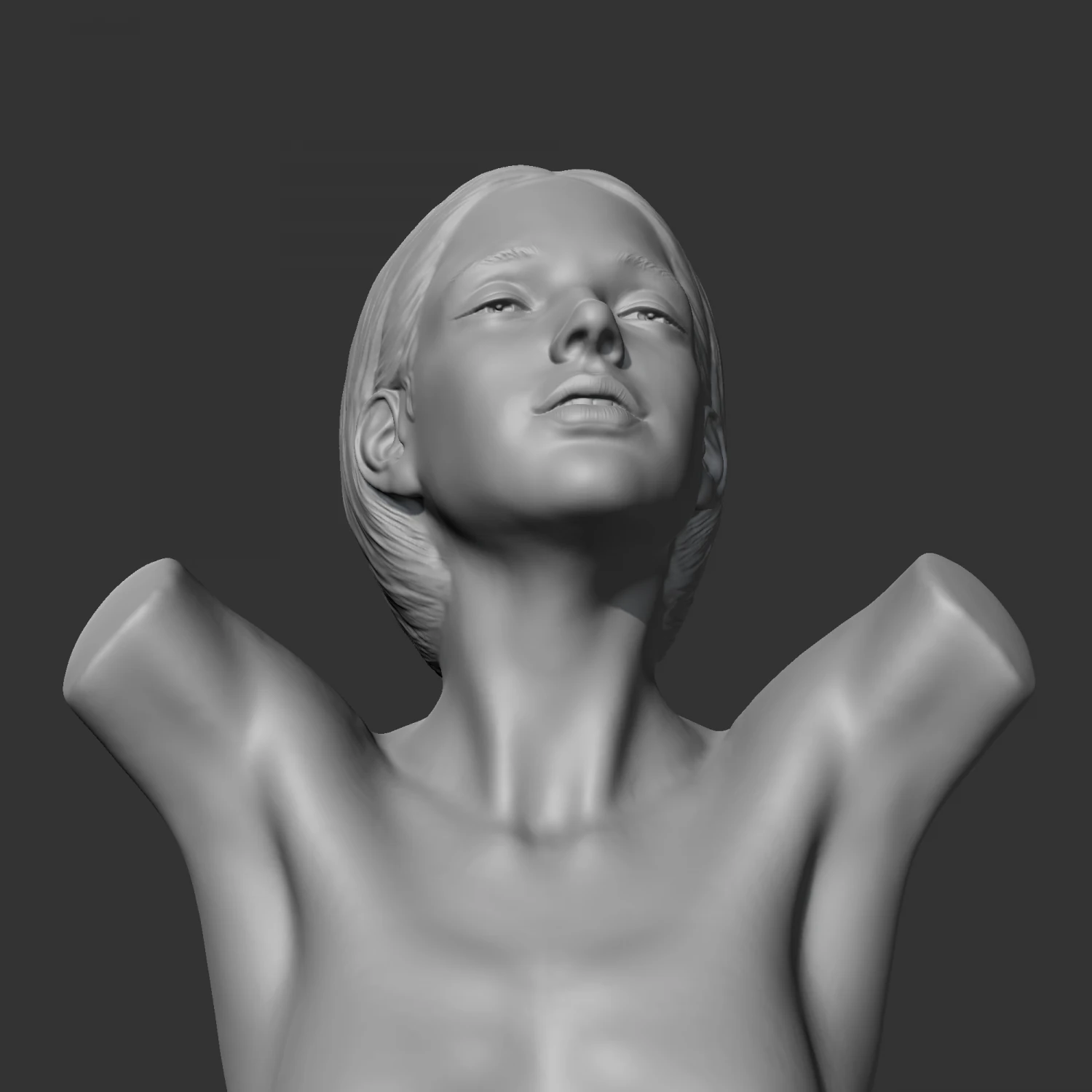 hd girl bust e 3d print model 3D Print Model .c4d .max .obj .3ds .fbx .stl .blend 