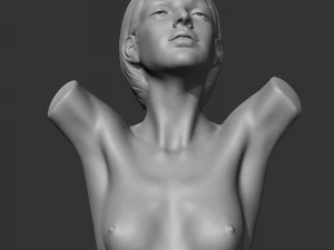 hd girl bust e 3d print model 3D Print Model