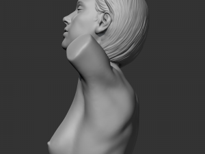 hd girl bust e 3d print model 3Dプリントモデル