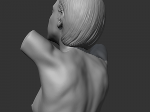 hd girl bust e 3d print model 3Dプリントモデル