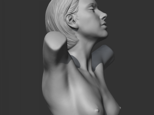 hd girl bust e 3d print model 3Dプリントモデル