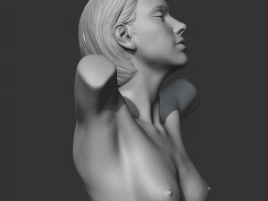 hd girl bust e 3d print model 3D Print Model