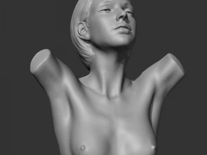 hd girl bust e 3d print model 3D Print Model