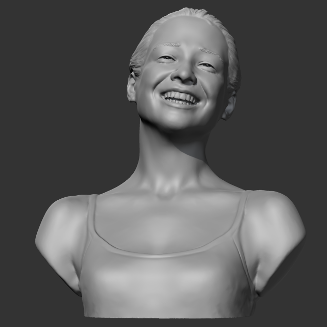 hd girl bust d 3d print model Modello di stampa 3D .c4d .max .obj .3ds .fbx .stl .blend 