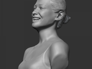 hd girl bust d 3d print model Modello di stampa 3D