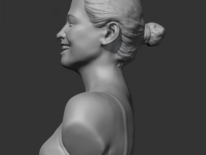 hd girl bust d 3d print model Modello di stampa 3D