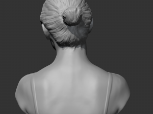 hd girl bust d 3d print model Modello di stampa 3D