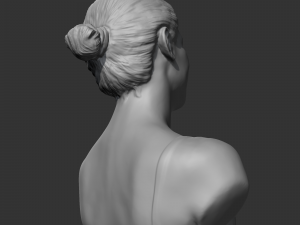 hd girl bust d 3d print model Modello di stampa 3D