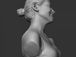 hd girl bust d 3d print model Modello di stampa 3D