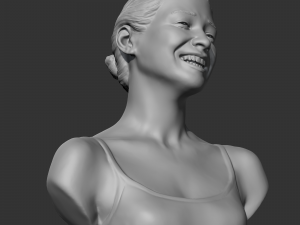 hd girl bust d 3d print model Modello di stampa 3D