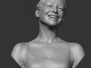 hd girl bust d 3d print model Modello di stampa 3D
