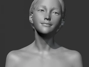 hd girl bust f 3d print model 3D Print Model