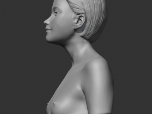 hd girl bust f 3d print model Model Cetak 3D