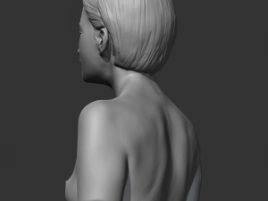 hd girl bust f 3d print model Model Cetak 3D