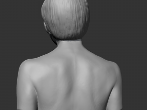 hd girl bust f 3d print model Model Cetak 3D