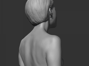 hd girl bust f 3d print model Model Cetak 3D