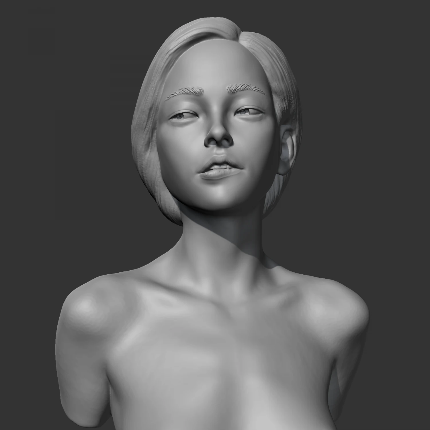 hd girl bust g 3d print model 3D Print Model .c4d .max .obj .3ds .fbx .stl .blend 