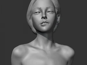 एचडी गर्ल बस्ट जी 3डी प्रिंट मॉडल 3D प्रिंट मॉडल