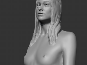 Hd girl bust k 3d print model 3D-Druckmodell