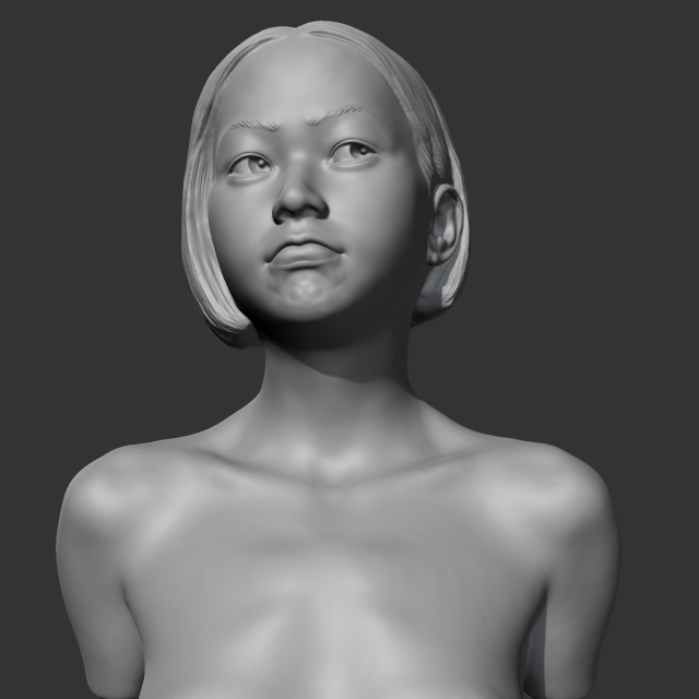 hd girl bust m 3d print model Modelo de Impressão 3D .c4d .max .obj .3ds .fbx .stl .blend 