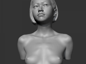hd girl bust m 3d print model Modelo de Impressão 3D