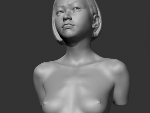 hd girl bust m 3d print model Modelo de Impressão 3D
