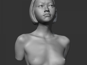 hd girl bust m 3d print model Modelo de Impressão 3D