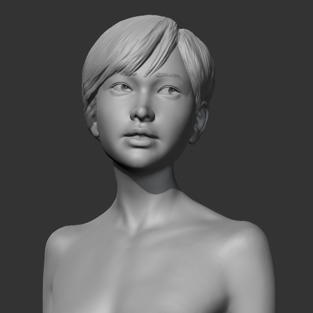 hd girl bust o 3d print model 3D Print Model .c4d .max .obj .3ds .fbx .stl .blend 