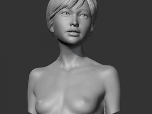 hd girl bust o 3d print model 3D Print Model