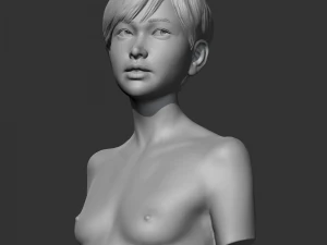 hd girl bust o 3d print model 3D Print Model
