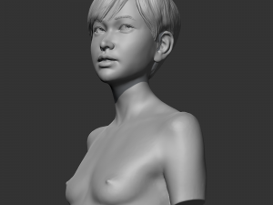 hd girl bust o 3d print model 3D Print Model