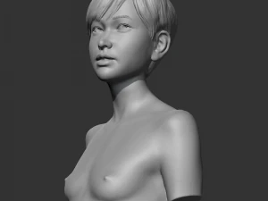 hd girl bust o 3d print model 3D Print Model