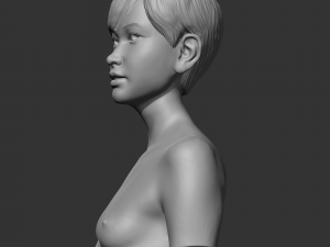 hd girl bust o 3d print model 3D Print Model