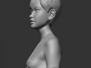 hd girl bust o 3d print model 3D Print Model