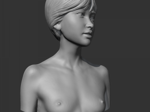 hd girl bust o 3d print model 3D Print Model