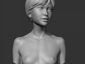 hd girl bust o 3d print model 3D Print Model