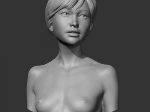 hd girl bust o 3d print model 3D Print Model
