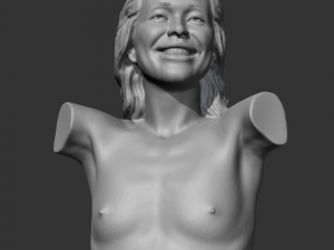 hd girl bust r 3d print model Model Cetak 3D