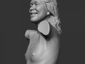 hd girl bust r 3d print model Model Cetak 3D